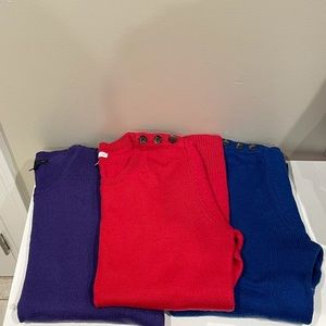 3 Gap Luxe Sweater Button Shoulder Size XS